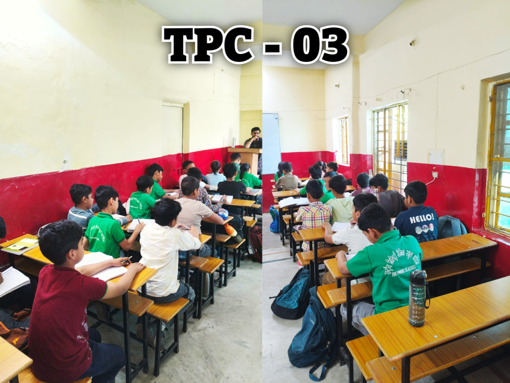 Students studying in a classroom at The Prime Classes Gwalior - Best Sainik School Preparation