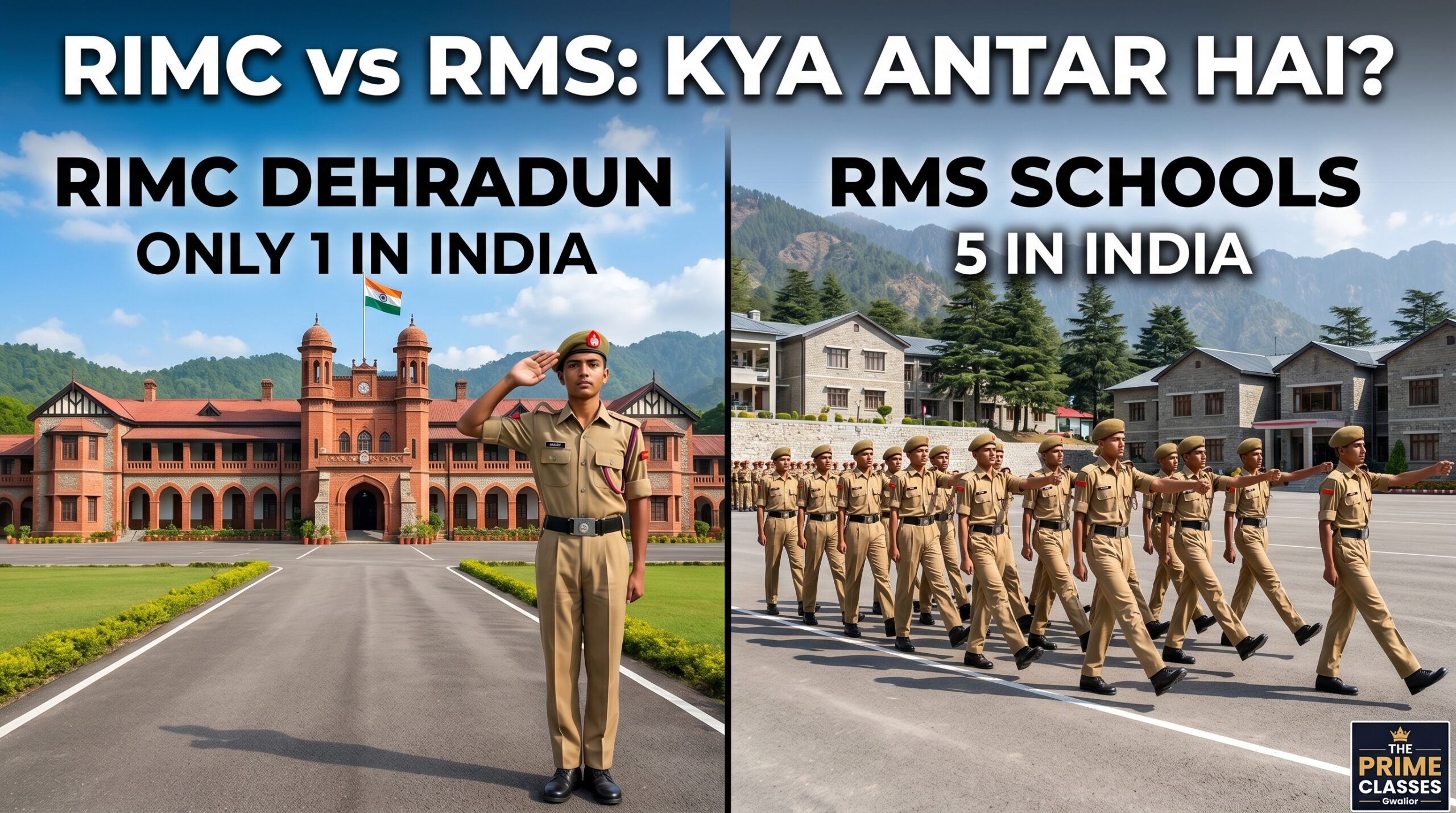 भारत में कितने RIMC स्कूल हैं? जानिए RIMC देहरादून का सच और The Prime Classes का बेमिसाल Selection Record